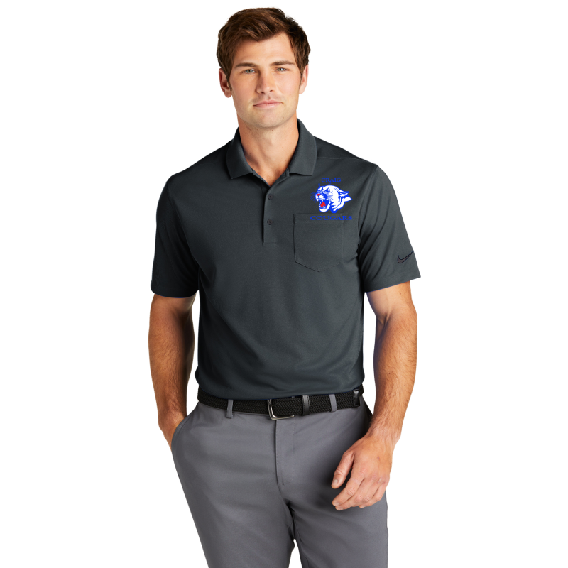     NKDC2103 Nike Dri-FIT Micro Pique 2.0 Pocket Polo, COUGAR HEAD EMBROIDERED LOGO