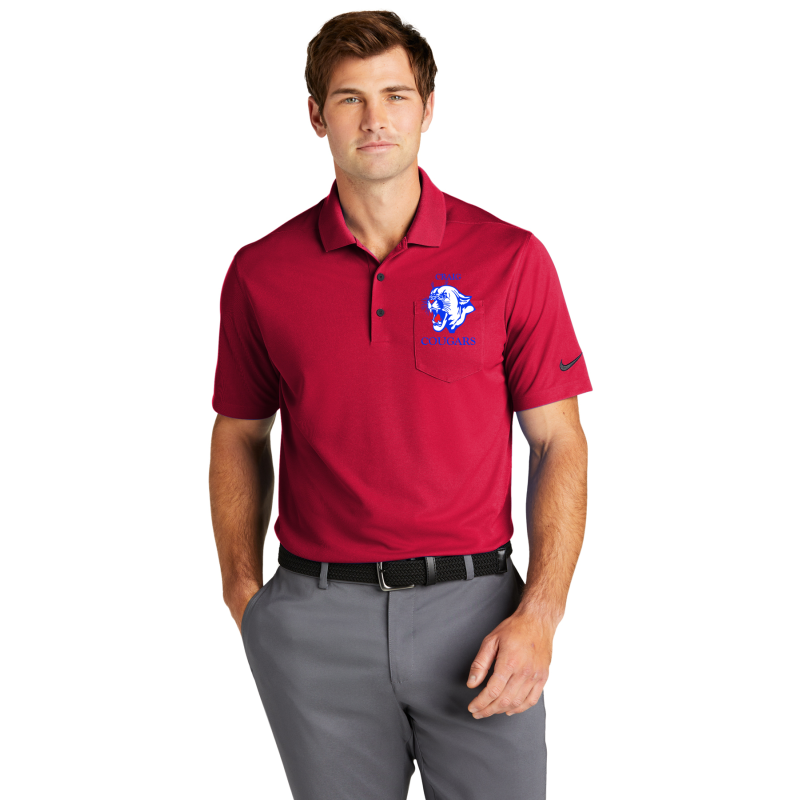     NKDC2103 Nike Dri-FIT Micro Pique 2.0 Pocket Polo, COUGAR HEAD EMBROIDERED LOGO