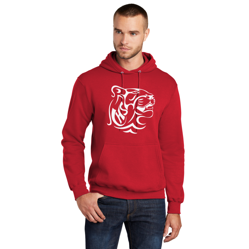   PC78H Port & Company® Core Fleece Pullover Hooded Sweatshirt; FULL FRONT CHS