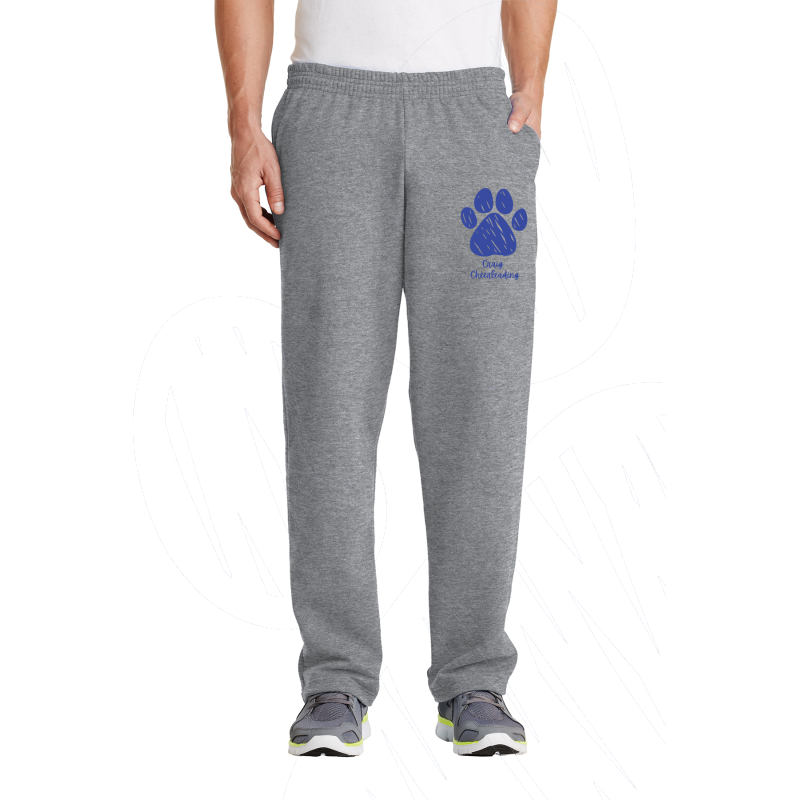PC78P Port & Company® Core Fleece Sweatpant with Pockets; PAW PRINT LT LEG