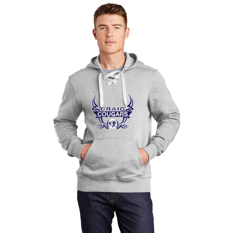 ST271 Sport-Tek® Lace Up Pullover Hooded Sweatshirt; Screen Print Full Front TATOO