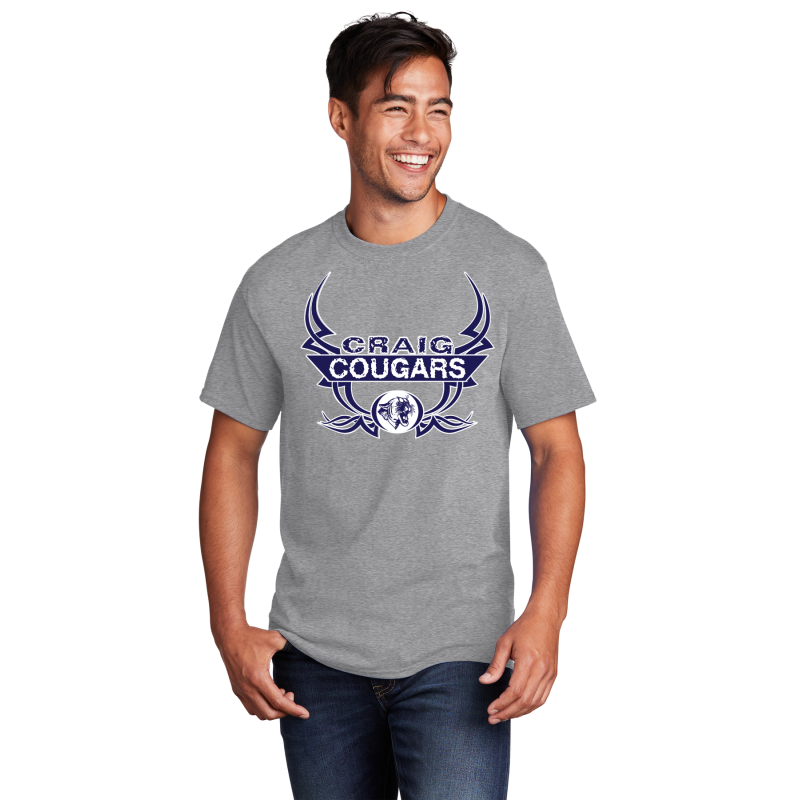         PC54 Port & Company® Core Blend Tee; FULL FRONT LOGO TATOO